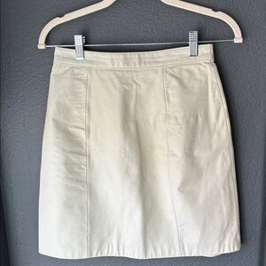 Vintage, Berman’s Cool White Leather Women's Skirt.